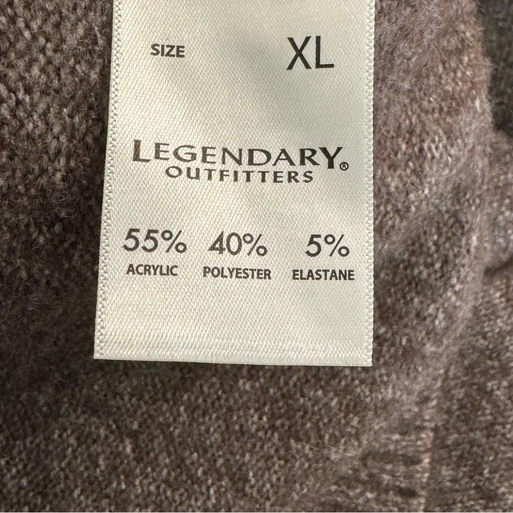 Legendary Outfitters Size XL Brown Acrylic/Polyester/Elastane Crew Neck Sweater